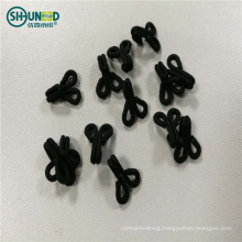 China factory garment accessories nylon fabric covered brass black hook and eye for pants skirt trousers